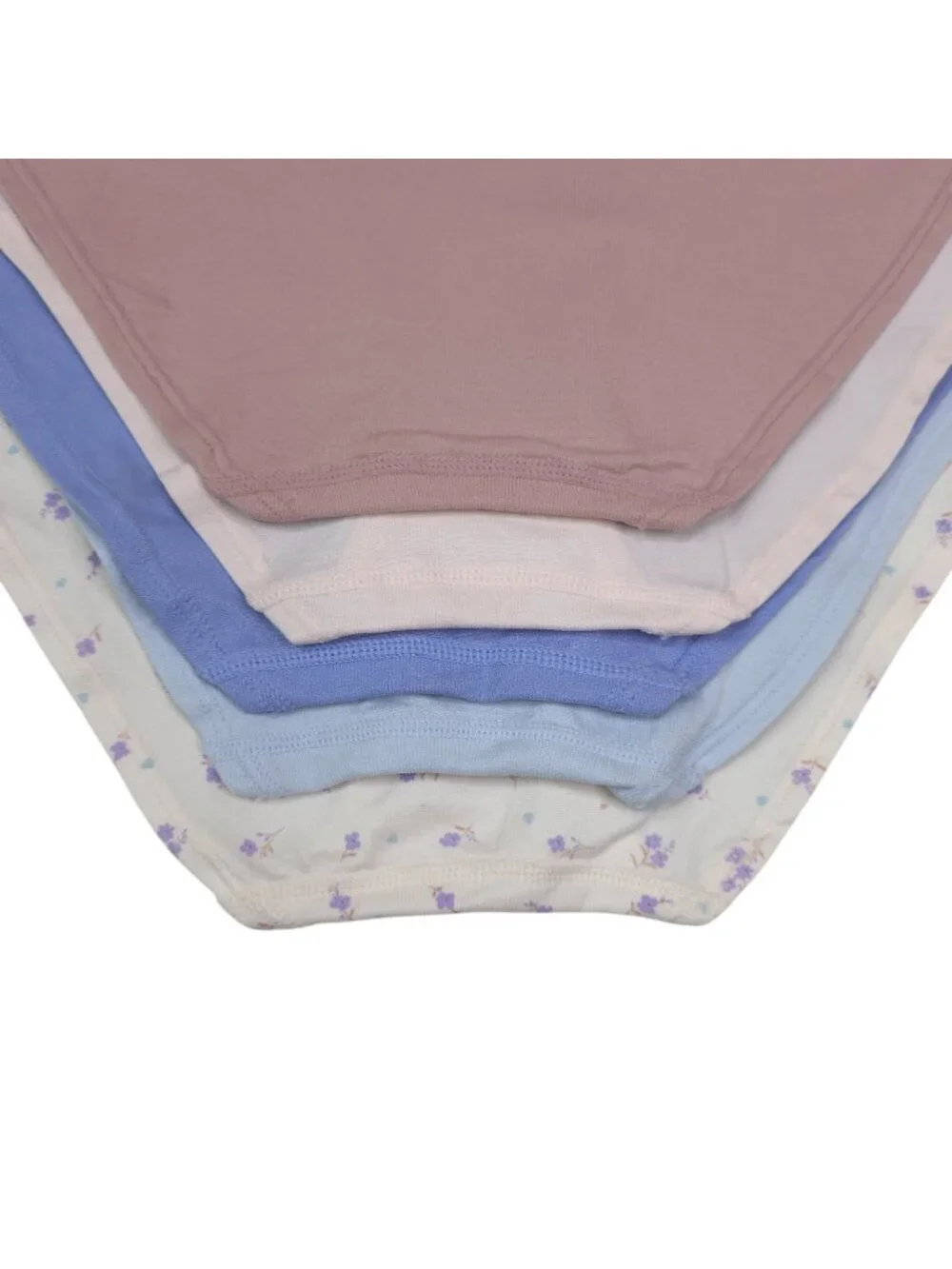 Laura Ashley Womens 5-Pack High-Waist Briefs Size 1X Soft Nylon Spandex